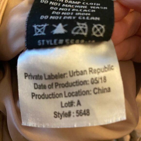 Urban Republic Girls Collection Faux Leather Moto Jacket Rose size S/5 - Picture 10 of 10